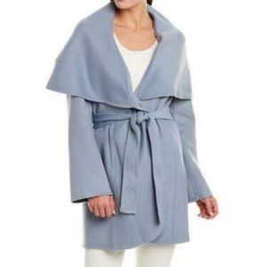 NWT Tahari Marla Double Face Wool Coat Pale Blue